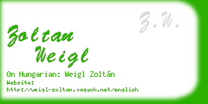 zoltan weigl business card